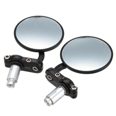 Motorcycle 3" Round 78" 22mm Handlebar End Mirrors Rear View Side Mirror Turn Signals For Honda Yamaha Suzuki Cafe Racer Bobber