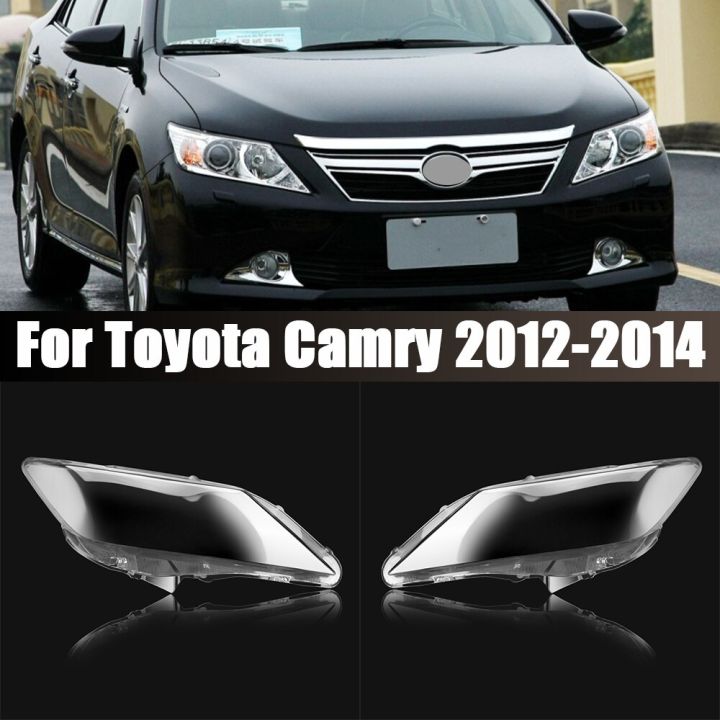 ฝาครอบไฟหน้ารถสำหรับ-toyota-camry-2012-2013ฝาครอบไฟหน้าแบบโป๊ะไฟแบบโปร่งใสอุปกรณ์เสริมรถยนต์กระจกเลนส์