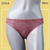 RIKA **โปร ซื้อ 4 ตัว ราคาพิเศษ 299.- เลือกแบบได้ ** กางเกงใน สตรี ทรง BIKINI แต่งลูกไม้ ดีไซน์เรียบหรู ทันสมัย GV2151 ผ้า Lycra นุ่ม ยืด สวมใส่สบาย มีหลา