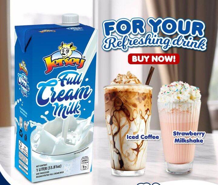 [PACK OF3] Jersey Full Cream Milk 1 liter Lazada PH