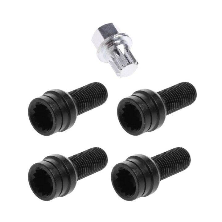 Wheel Bolt Lock Lug Nut Set With Key 4+1 For Vw Golf Jetta Beetle 