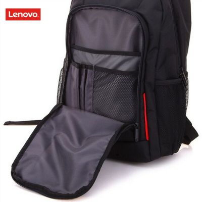กระเป๋าเป้สะพายหลังสำหรับนักเรียนกระเป๋าแล็ปท็อปสีดำกันน้ำสำหรับนักธุรกิจ Lenovo 14 15นิ้วสำหรับเดินทางของผู้ชาย