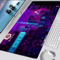 As us Mat Pixel Art Mouse Pad เครื่องเกมเครื่องเดสก์ท็อปสีม่วง แผ่นรองเม้าส์อะนิเมะ แผ่นรองเม้าส์สำนักงานขนาดใหญ่