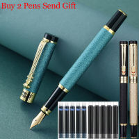 แฟชั่นการออกแบบยี่ห้อหัวมังกรคริสตัลโลหะ Ink Fountain ปากกาสำนักงานธุรกิจผู้ชายเขียนปากกาซื้อ 2 ส่งของขวัญ--hang yu trade