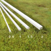 100PCS 0.5-2MM ABS Plastic White Square Rod  Stick For Architecture Model Making Traps  Drains