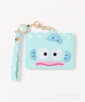 Japanese Girl Heart Clownfish Pacha Dog Embroidered Card Holder Cute Student Card Holder Multifunctional Retractable Key Holder Cute （AQUA BAG）