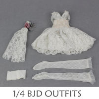 14 BJD A set of Lace white dress dress up for your doll