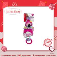 Infantino Hug &amp; Tug Musical Flamingo โมบายตุ๊กตาแบบผ้ารูปนกฟลามิงโก้ ห้อยรถเข็นเด็ก คาร์ซีท ( firstkidsthailand )