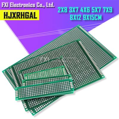 แผงวงจรรวมสองด้านพิมพ์ลายแผงวงจรอิเล็กทรอนิกส์วงจรรวม DIY สำหรับ Arduino 2X8Cm 3X7Cm 5X7Cm 8X12Cm 9X15Cm
