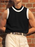 hot【DT】 Fashion Men Patchwork O-neck Sleeveless 2023 Vests Streetwear Leisure Clothing S-5XL