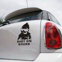 แต่งรถไวนิลสะท้อนแสง BABY ON BOARD รถยนต์ขนาดใหญ่23*14ซม. 1ชิ้นกันน้ำสำหรับตกแต่งรถบรรทุกอุปกรณ์เสริมรถยนต์ตัวรถ