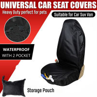 AUTOYOUTH Universal Heavy Duty Front Seat Covers Car Van Black Waterproof Protectors 1Pcs