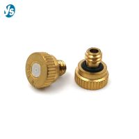 Brass Misting Nozzle 0.1-0.8mm Orifice Threaded Water Mister Parts Fog Nozzle For Patio Misting System Outdoor Cooling