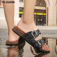 2023 summer couples are mens and womens beach flat out thick bottom drag sandals new men women