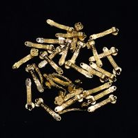 10pcs Chinese Amulet Crafts Golden Auspicious Ruyi Gifts Home Feng Shui Power Scepter Decoration Ornaments Good Fortune