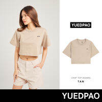 Yuedpao No.1 เสื้อยืดSignature Crop Summer ผ้าหนาทรงสวย ยับยากรีดง่าย รับประกันไม่ย้วย 2 ปี เสื้อครอป สี  Tan