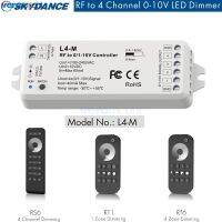 ✖✷✺ Skydance L4-M 0-10V LED Dimmer 2.4G RF Wireless Touch Remote Control 4 Channel Signal Output Dimer for Single Color LED Strips