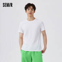 Semir เสื้อยืดแขนสั้นผู้ชายผ้าฝ้ายฤดูใบไม้ผลิแบบแฟชั่นสวมใส่สบายชุดแฟชั่นสตรีทุกวันเสื้อกางเกงชุดนอน