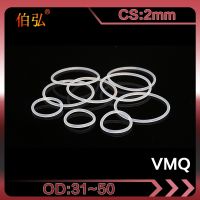 5 PCS/lot Silikon Warna Putih Cincin Silikon/VMQ O Ring OD31/32/34/35/36/38/40/42/45/46/50x2Mm Ketebalan O-Ring Seal Karet Gasket