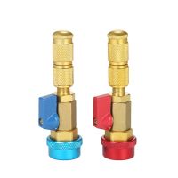 2Pcs Air Conditioning R134A Valve Core Quick Remover Installer High Low Pressure Tool