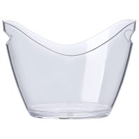 Ice Bucket Wine Bucket Clear Plastic Bucket Perfect for Wine Champagne or Beer Bottles