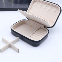 Black 310 Jewelry Storage Box Necklace Earrings Compartment Jewelry Earrings Korean Exquisite Texture Portable Accessories hw