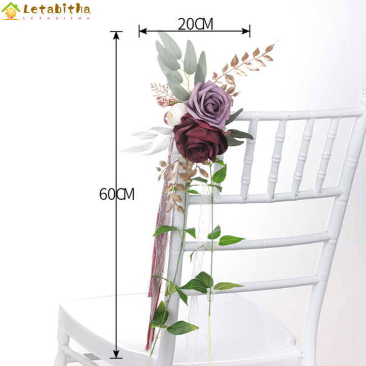 letabitha-เก้าอี้ดอกกุหลาบเทียมมีหลายสีสำหรับตกแต่งสถานที่จัดงานเลี้ยงงานแต่งงานกลางแจ้ง-จัดส่งด่วน