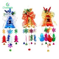 2M Colorful Christmas Tree Hanging String Snowflake Bell Pendant Decoration Xmas Ornament for New Year Party Festival Home Decor