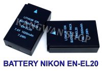 (แพ็คคู่ 2 ชิ้น) EN-EL20  ENEL20 แบตเตอรี่สำหรับกล้องนิคอน Camera Battery For Nikon 1 AW1,Nikon 1 J1,Nikon 1 J2,Nikon 1 J3,Nikon 1 S1,Nikon COOLPIX A,Blackmagic,P1000,MH-27 BY JAVA STORE