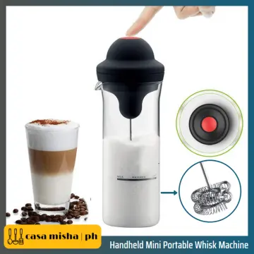 Handheld Milk Frother Wand Battery Coffee Frother and Foam Maker Stainless  Steel Whisk for Italian Cappuccino