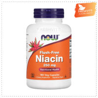 พร้อมส่ง  NOW Foods, Flush-Free Niacin, 250 mg, 180 Veg Capsules