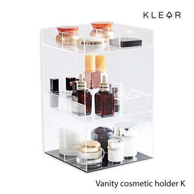 KlearObject Vanity Cosmetic Holder K ชั้นวางเครื่องสำอาง (ฐานหมุนได้) กล่องเก็บเครื่องสำอาง กล่องอะคริลิค ที่เก็บเครรื่องสำอางค์ อะคริลิค