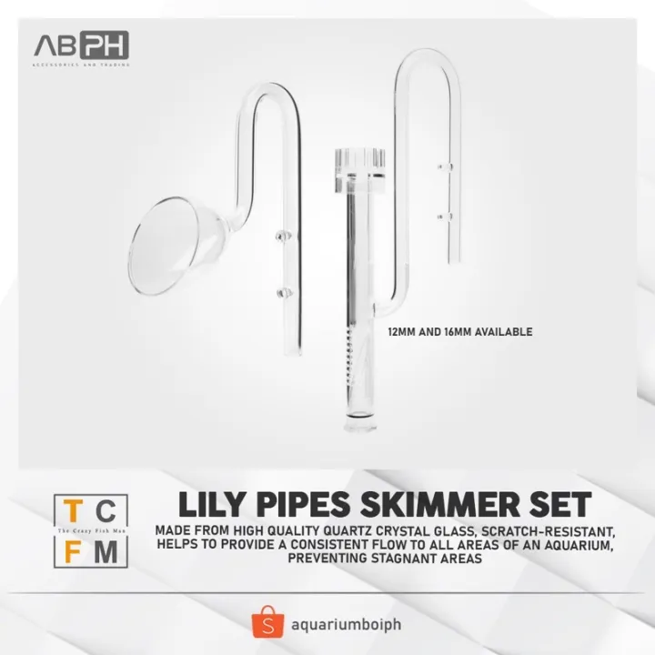 vdqTCFM Glass Lily Pipe Set (with Skimmer) Lazada PH
