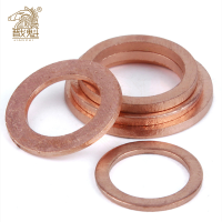 【2023】10-50pcs M5 M6 M8 M10 M12 M14 M16 M18 M20 M22 Solid Copper Washer Shim Flat Ring Gasket Rings Seal Plain Spacer Washers Fastener