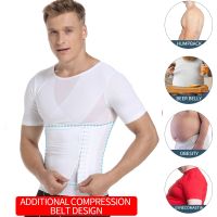 【LZ】 Mens Body Shaper Compression Shirts Abdomen Shapewear Tummy Slimming Sheath Gynecomastia Shapers Corset Waist Trainer Fajas Tops