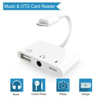 USB 3 Camera 3.5mm Headphone Audio Charging Splitter 3 in 1 OTG Device Adapter with Charging and 3.5mm Aux Jack for iPhone XSMax Headphones Accessorie