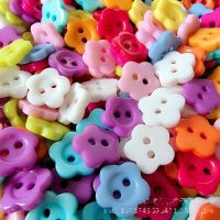 100Pcs Double Eye Plum Buttons Round Resin Sewing Buttons Craft Diy Children Cartoon Buttons 12mm 13mm