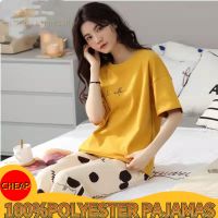 【LZ】♕▩  Conjuntos de pijama de manga curta femininos pijamas dos desenhos animados moda em casa primavera e verão DOTS Lounge 3XL 5XL