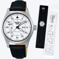 นาฬิกาข้อมือผู้ชาย SEIKO5 JAPAN Sports Automatic LIMITED EDITION “SNOOPY  PEANUTS” รุ่น SRPK25K1 สายไนลอน SRPK27K1 สายหนังสีดำ ขนาดตัวเรือน Mid-size 36.4 มม. ผลิตจำนวนจำกัด