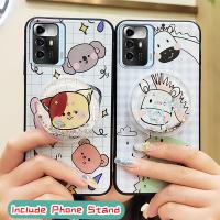 Anti-knock Original Phone Case For ZTE Balde A72 5G Cartoon Kickstand Cute drift sand phone stand holder Fashion Design