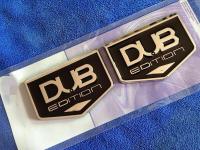 【CW】 2x DUB Edition Car Rear Emblems Badge Decal Sticker