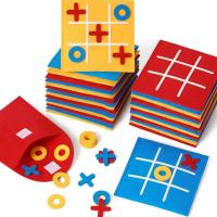 Tic Tac Toe Games Toys Classic Coffee Table Family Grid Board Color Toys Felt Mini Nine-Square Random Game Games U5K9
