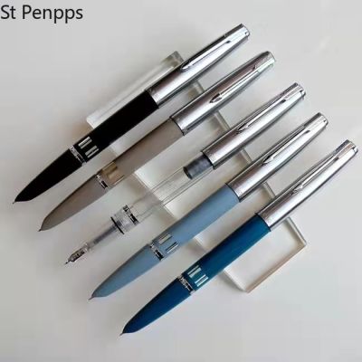 St Penpps 601 Vacumatic Fountain Pen Piston Type Ink Pen EFFine Nib Silver Cap Stationery Office School Supplies Writing