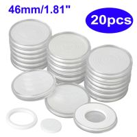 20PCS 46mm  Coin Capsules Storage Box Clear Plastic Coin Cases Holders Protector Coin Capsules Storage Tool Storage Shelving