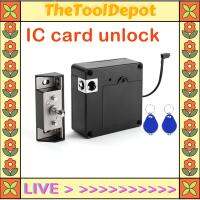 TheToolDepot ที่ล็อคประตูไม้อัจฉริยะแบบไร้กุญแจมองไม่เห็นล็อคอิเล็กทรอนิกส์ IC ปลดล็อกแอปตู้เก็บของลิ้นชักเฟอร์นิเจอร์ล็อคอัจฉริยะ