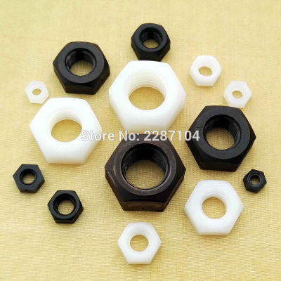 25x Brand New Black White Nylon Plastic Insulation Metric Thread Hex Hexagonal Nut For M2 M2.5 M3 M4 M5 M6 M8 M10 M12 Bolt Screw Nails Screws Fastener