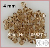 Free Shipping! 720pcs/Lot  AAA Chinese Top Quality 4mm Lt. Col. Topaz Crystal Bicone Beads Beads