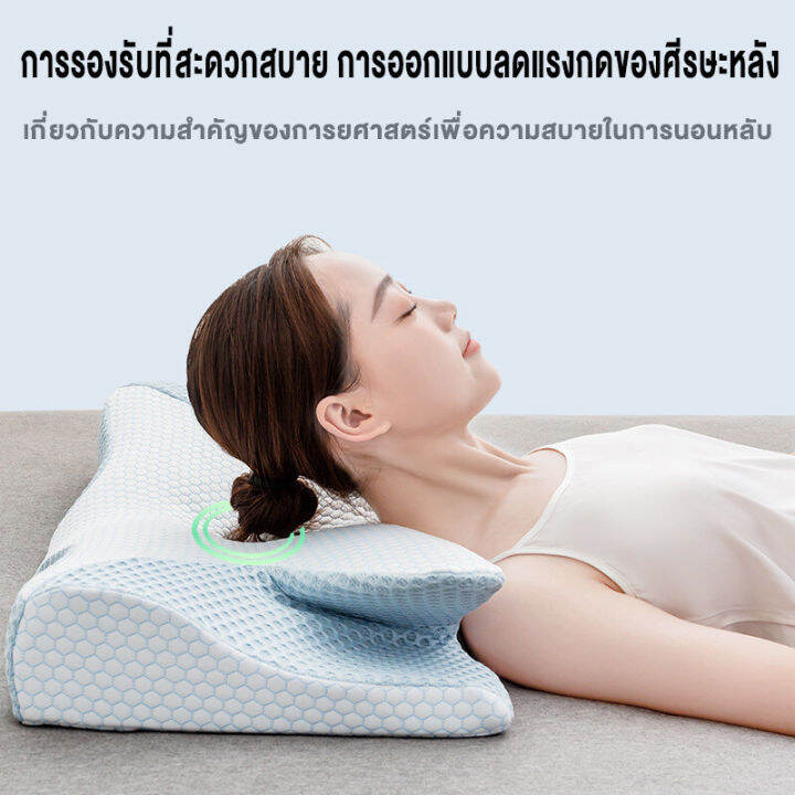 หมอนเมมโมรี่โฟม-หมอนสุขภาพคอ-ออกแบบ-ergo-deep-sleep-สำหรับการนอนหลับที่เปลี่ยนชีวิต