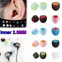 JQKSJH 12pcs 3.8mm สีสัน ทดแทน อ่อนนุ่ม แผ่นรองหูฟัง หูฟัง เคล็ดลับหูซิลิโคน หูฟังอินเอียร์