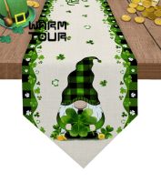 Corinada St PatrickS Day Clover Dwarf Table Runner Wedding Party Tablecloth Coffee Dinning Decoration